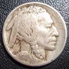 1 -  1915 P  - BUFFALO NICKEL - POLISHING  MARKS picture