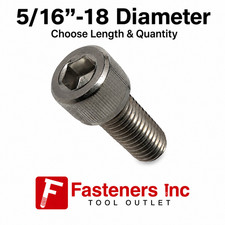 5/16-18 Socket Head Cap Screws Allen Hex Drive Stainless Steel Bolts All Lengths picture