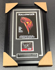 HALLOWEEN JOHN CARPENTER A1 AUTOGRAPHED CUT FRAMED WITH 8X10 PHOTO Beckett BAS picture
