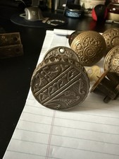 Antique Corbin Eastlake Door Hardware Lot 1895 Ceylon Canton Knobs Mortise Lock picture