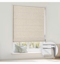 LazBlinds No Drill Cordless Roman Shade 34x64 Beige Light Blocking Thermal picture
