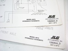 Original JLG 601S Aerial Boom Lift Hydraulic Schematic Diagram picture
