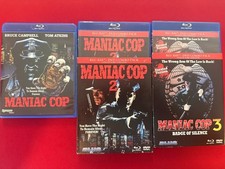 Maniac Cop Trilogy 1, 2 and 3 Blu-ray & DVD Lot w/ 2 slipcovers picture