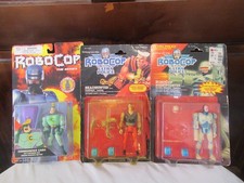 VINTAGE ROBO COP FIGURE LOT OF 3 NIGHTFIGHTER HEADHUNTER COMMANDER CASH picture