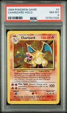 1999 POKEMON BASE SET UNLIMITED #4 CHARIZARD-HOLO PSA 8     picture