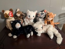 TY Beanie Baby Cats Lot Of (7) Unique Plush Collectibles All With Tags Adorable picture