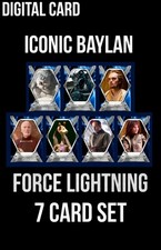 FORCE LIGHTNING 7 CARD SET TOPPS STAR WARS TRADER ICONIC BAYLAN SKOLL picture