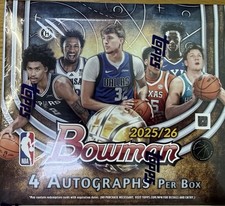 2025-26 Bowman NBA Basketball Factory SEALED JUMBO Hobby Box 4 Auto picture