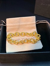 DAVID YURMAN 925 gold Oval Link Cable Chain bracelet 20CM picture