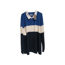 Johnny Bigg Colour Block Rugby Shirt Mens Marine Long Sleeve picture