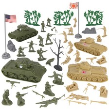 BMC CTS WW2 Battle of Saipan - Plastic Army Men 45pc Pacific Tank Battle Playset picture