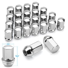 24x Chrome Chevy Factory Lug Nuts M14x1.5 Silverado Tahoe Suburban Colorado picture