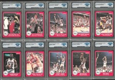 1984-85 Star Julius Erving Dr J COMPLETE GRADED SET 1-18 💎 DSG Graded Avg 8.5 picture