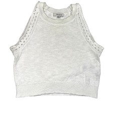 Madewell Women's White and Cream Crop-top picture