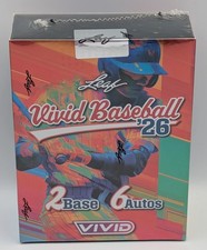 2026 Leaf Vivid Baseball Factory Sealed Hobby Box 6 Autographs Per Box picture