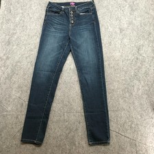 Tokyo Darling Jeans Womens Size 6 Exposed Button Fly High Waist Skinny Jegging picture