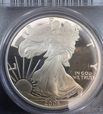 2006-W PROOF SILVER EAGLE PCGS PR70DCAM BEAUTIFUL TONING picture