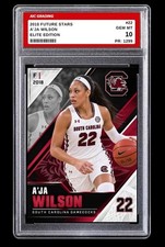 2018 A'JA Wilson NCAA Future Stars Rookie Card #22 Elite Edition Graded 10 picture
