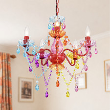 Modern Crystal Chandelier, Elegant 5-Light Small Hanging Light Fixture picture