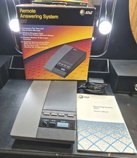 Vintage AT&T 1317 Remote Answering System Machine Two Tone Gray CIB Complete Box picture
