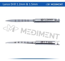 LANCE PILOT DRILL 1.20mm & 1.5mm, DENTAL IMPLANT INSTRUMENTS 2 SIZES *CE* picture