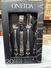 20-Piece Flatware Set Azalea Floral Stainless Steel Service for 4 picture