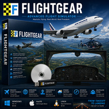 FlightGear Flight Gear | Simulator Aircraft Pilot Software | USB CD | LATEST picture