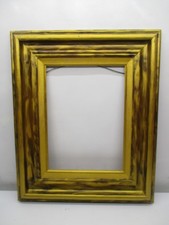 Vtg/Old Large~Wide Wood Gold & Black Picture/Art Frame Fits 11