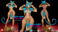 18+ Sexy Egyptian Cat Girl Pinup Figure SFW or NSFW Fanart Multi Scale Unpainted picture