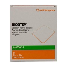 Smith & Nephew BioStep Collagen Dressing 2 x 2 In. Square White Sterile 10 Count picture