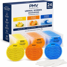 Urinal Screen Deodorizer, 24 Pack Anti-Splash Urinal Screens with 24 Disposable picture