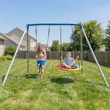 Trekassy 440LB Kids Swing Set with 2 Swings Backyard Heavy Duty Swing Stand picture