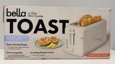 Bella 4-Slice Slim Toaster Extra Long Slots 6 Shade Settings Oatmilk NEW picture