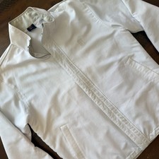 Vintage Nike Court Jacket Mens Medium White Tennis Full Zip Windbreaker 90s picture