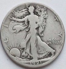 1921-S Walking Liberty Silver Half Dollar VG Details, Key Date 50C picture