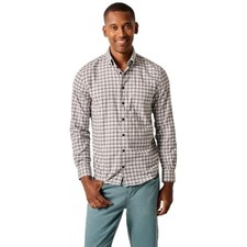 Johnnie-O johnnie-O Mens Tally Performance Button Up Shirt, Light Gray (US, picture