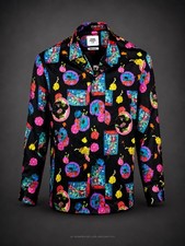 Opening Ceremony Rare Graphic 100%Viscose Camp Shirt Italy Mens Size 50 NWT picture