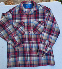 Vintage 90's Pendleton Wool Plaid Flannel Original Board Shirt Men's M  picture