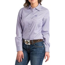 Cinch Ladies Purple Stripe Tencel Button Down picture