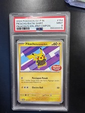 2024 Pokemon Indonesian Promo Journey #190/SV-P Pikachu in A Batik Shirt PSA 9 picture