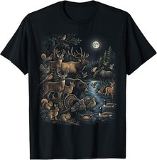 Retro 90s Wildlife Forest Animal Graphic Tee - Vintage Hunting Style picture