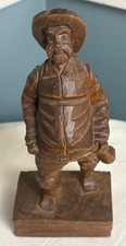 Vintage Ouro Artesania Spain Hand Carved Wood Sancho Panza from Don Quixote picture