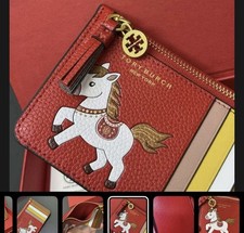 NIB Tory Burch 2026 Year of the Horse Limited-Edition Leather Card & Coin Pouch picture