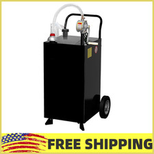 🔝35/40/45 Gallon Fuel Gas Caddy w/Wheels & Manual Transfer Pump,9.8Ft Hose,Truc picture