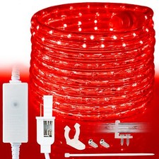 Red 8-Mode LED Outdoor Waterproof Rope Light 10' 25' 50' 100' 150' 300' ft picture