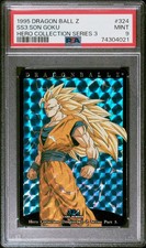 1995 DRAGON BALL Z HERO COLLECTION SERIES 3 #324 SON GOKU PSA 9 Mint picture