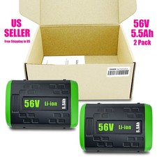 2 Pack 5.5Ah Battery For EGO 56V 56 Volt BA1400 POWER Lithium BA2240 5Ah BA2800T picture