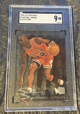 Michael Jordan 1995-96 Fleer Metal Slick Silver SGC 9 MINT Rare Insert Bulls HOF picture