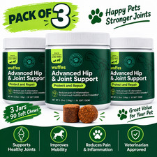 3X Wuffes Advanced Hip & Joint Support Chewables for Dogs Supplement 30 Ct picture