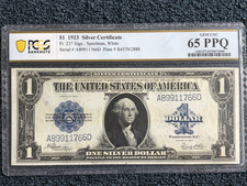 1923 $1 Silver Certificate Fr. 237--PCGS GEM UNC 65 PPQ picture